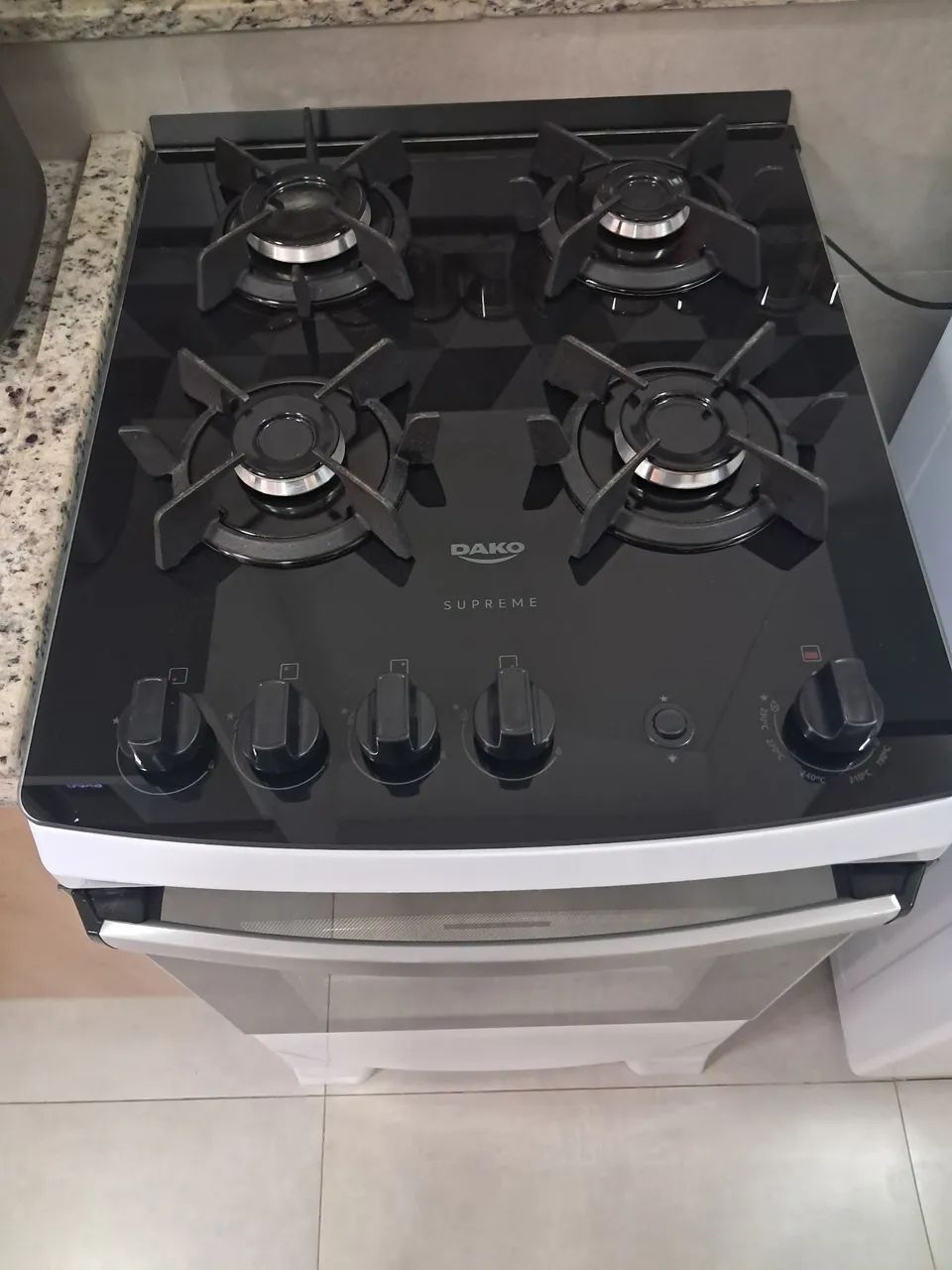 Fogão Dako 4 bocas vidro