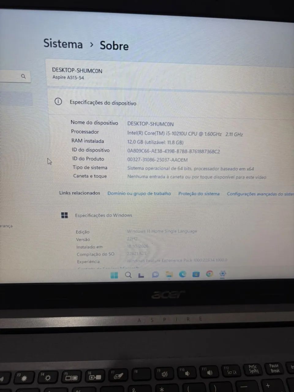 Notebook ACER core i5 10ª  - Foto 3