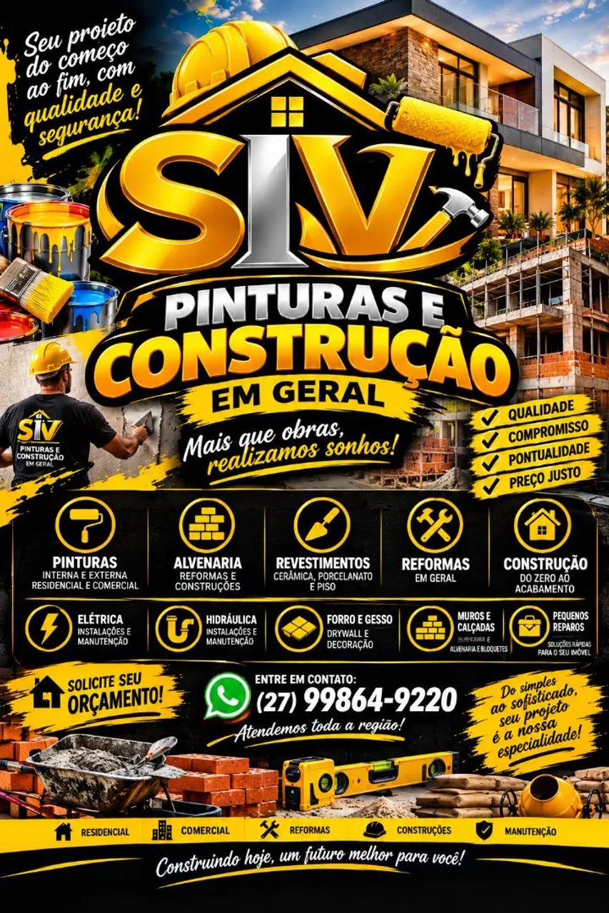 Pinturas e contruçãoes em geral 