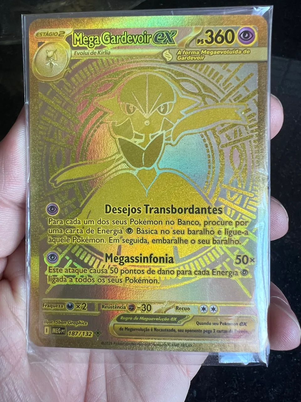 Mega Gardevoir ex 187/132 Reverse Holo Dourada - Pokémon TCG - Foto 2