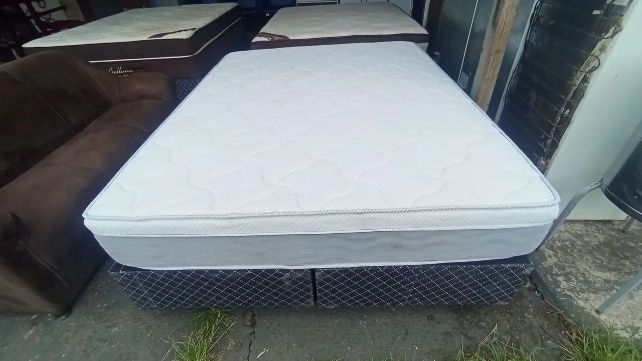Cama box Queen size Colchão molas ensacandas bambú  - Foto 2