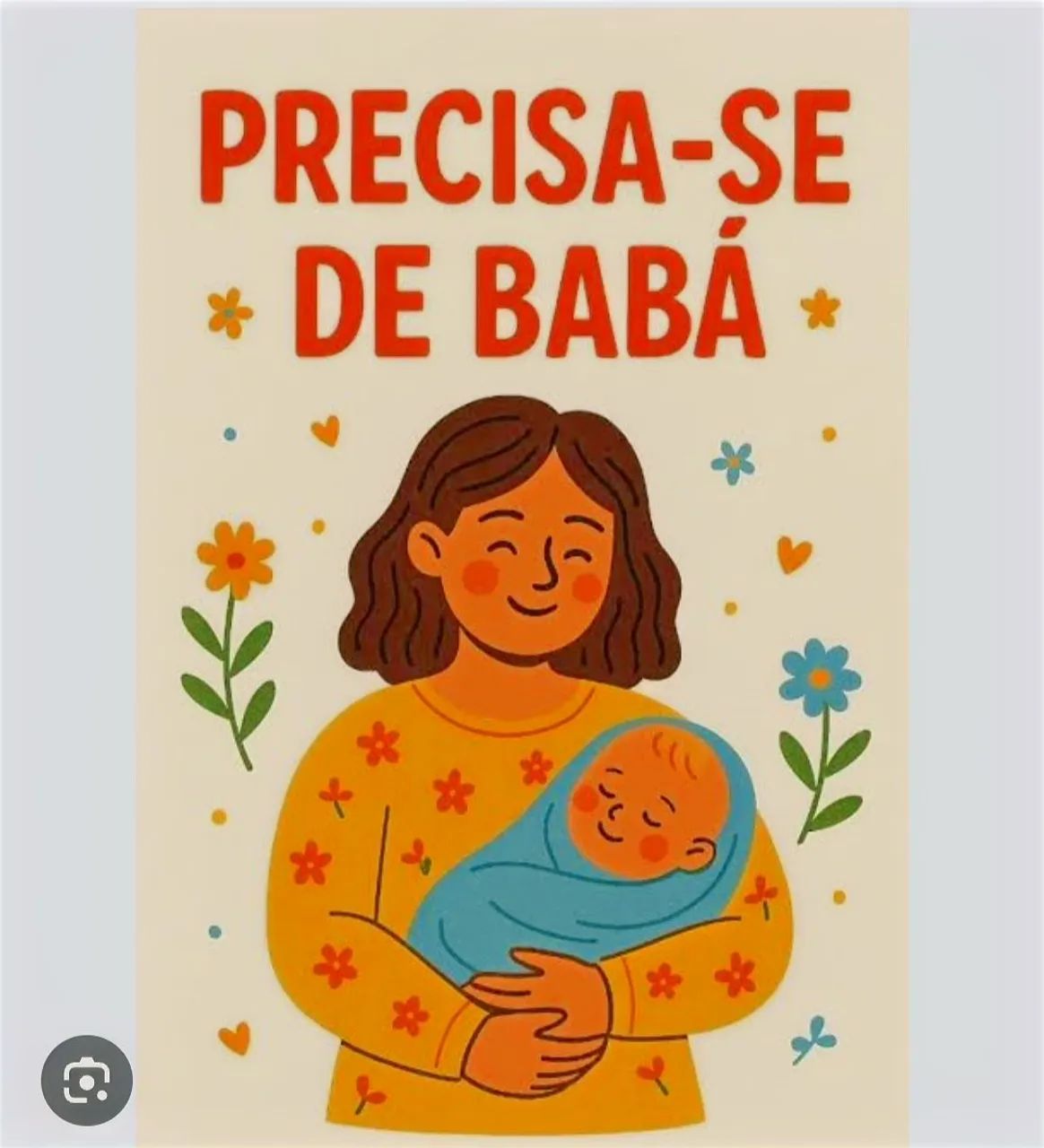 Preciso de uma baba com urgência!