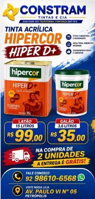 Tinta acrilica economica fosca interna - diversas cores