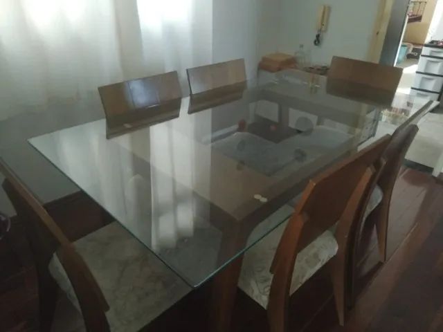 Conjunto completo de mesa de jantar com 6 cadeiras - Foto 2
