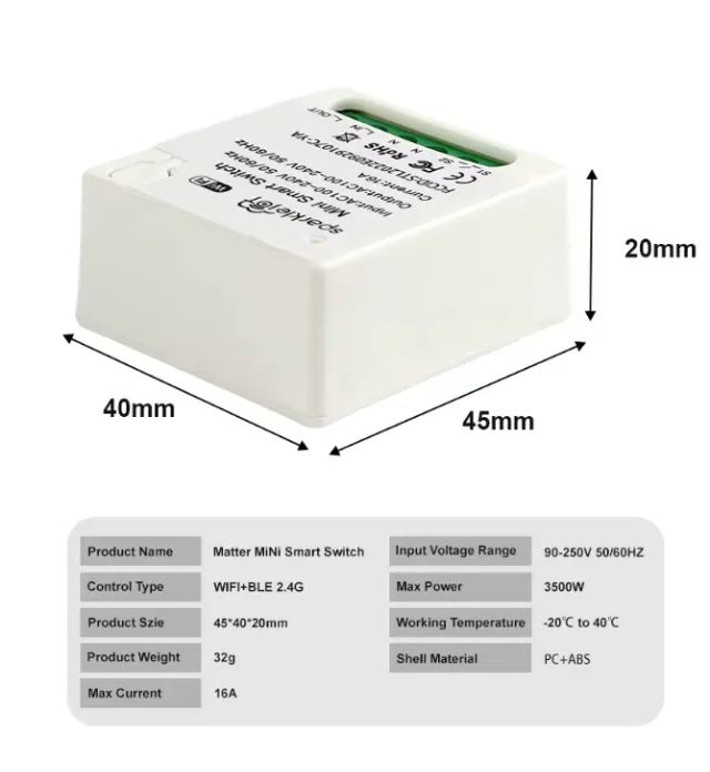 Mini interruptor Inteligente Matter Wi-fi - Foto 4