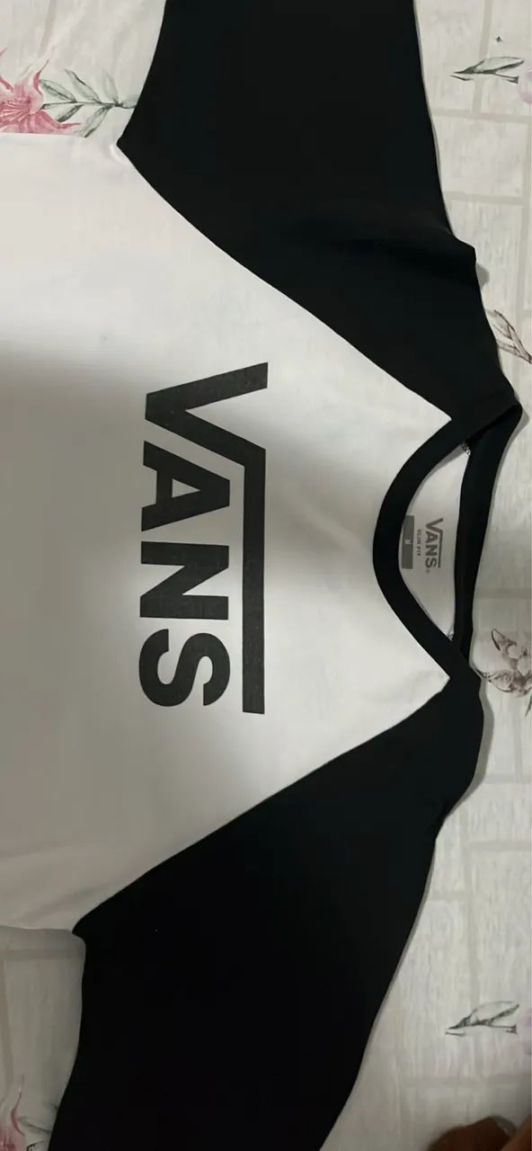 Camiseta Vans Original Raglan Manga Curta Slim Fit
