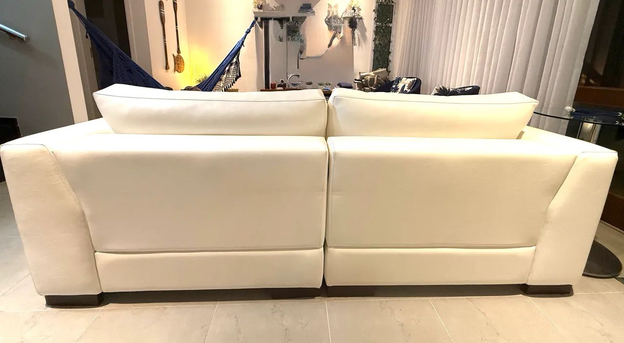 Sofá Branco em Couro Náutico  - Foto 2