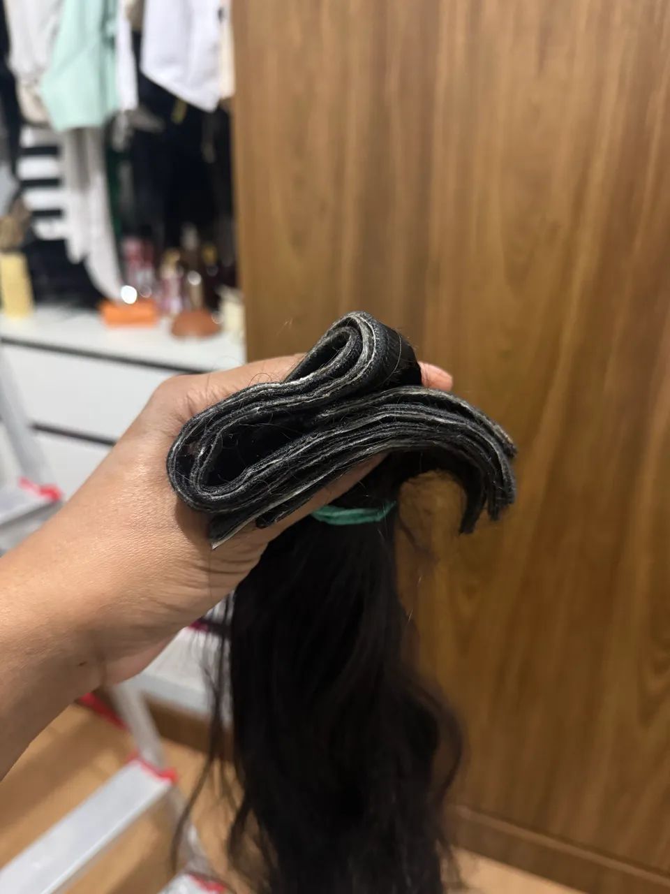 ? Mega Hair Cabelo Humano - Preto / Ondulado - Foto 4