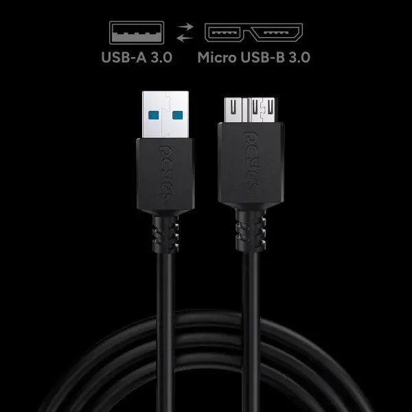 Cabo Para Hd Externo Usb 3.0 Macho Para Micro Usb B - 3 Metros - Loja Coimbra Computadores - Foto 4