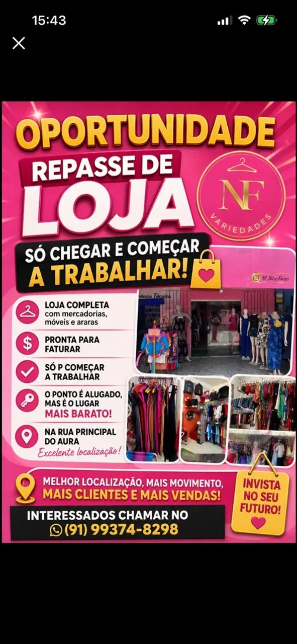 Loja repasse , localizado na principal do Aura 
