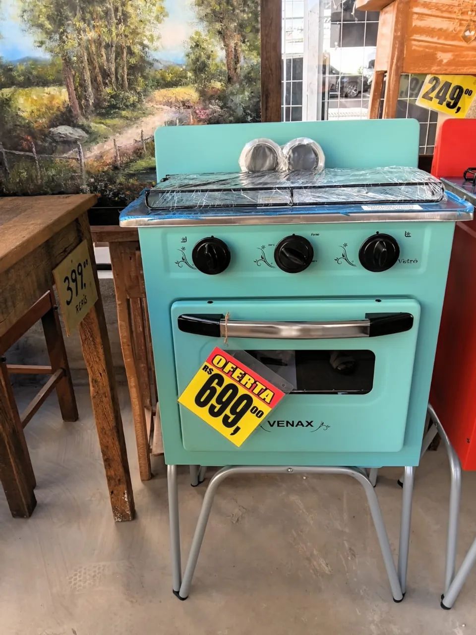 FOGÃOZINHO VINTAGE VENAX, produto NOVO em OFERTA por 499 reais cada unidade. - Foto 4