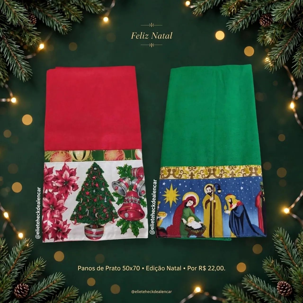 Panos barrados natal  - Foto 3