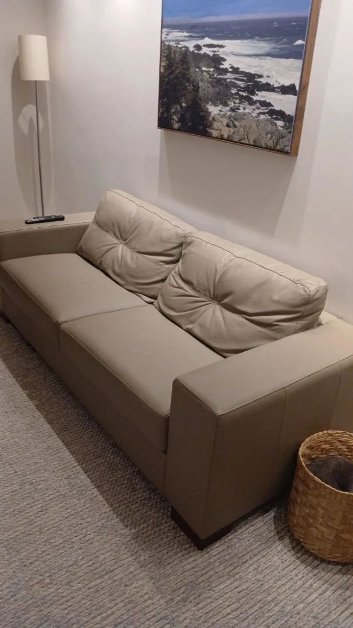 Sofa de couro 100% ligitimo  - Foto 2