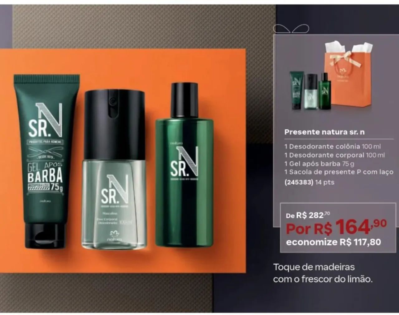 Kit presente perfume Sr. N natura  - Foto 2