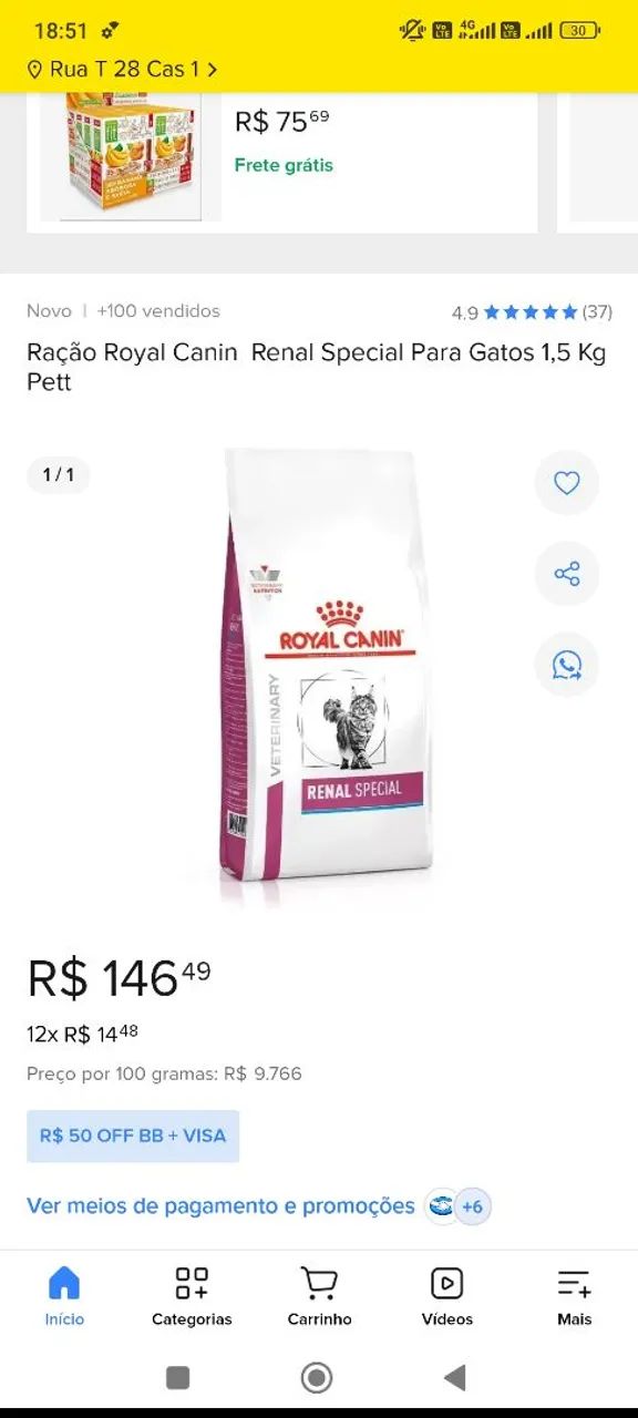Ração para gato