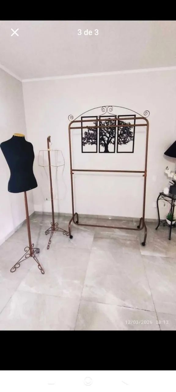 Kit Arara de Roupas Rose desmontável, - Foto 3