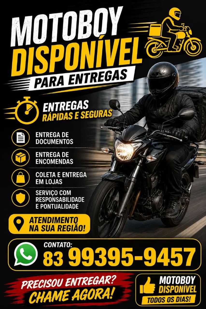 MOTOBOY DISPONÍVEL PARA ENTREGAS - Foto 2