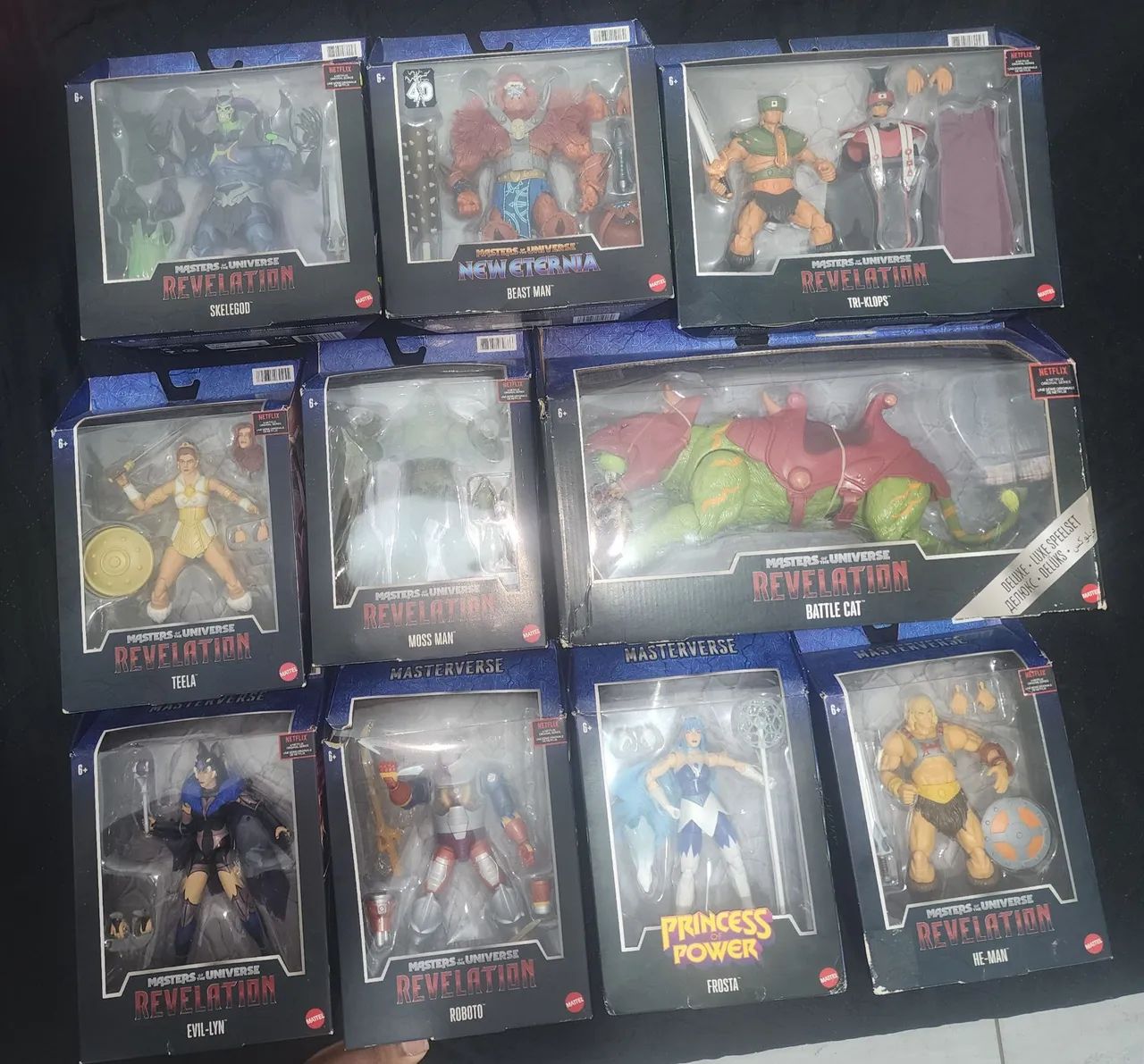 Coleção de action figures do he man