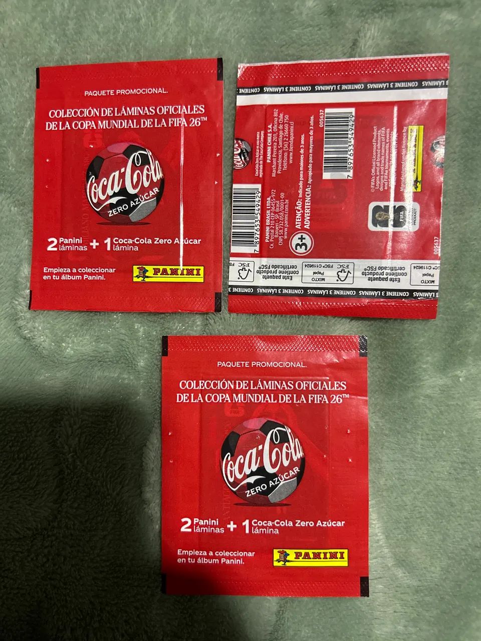 Envelope Coca Cola -Láminas- chileno