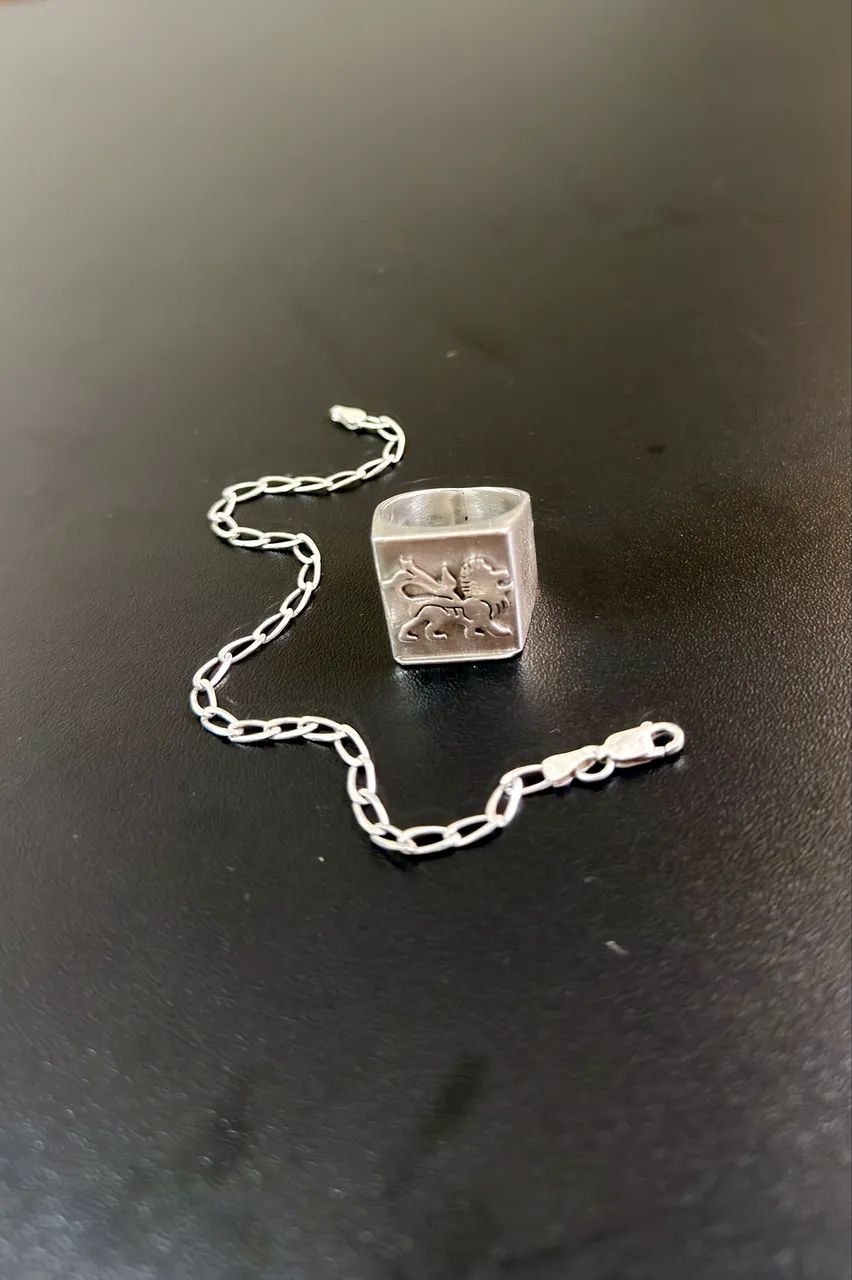 Pulseira e anel de prata 925