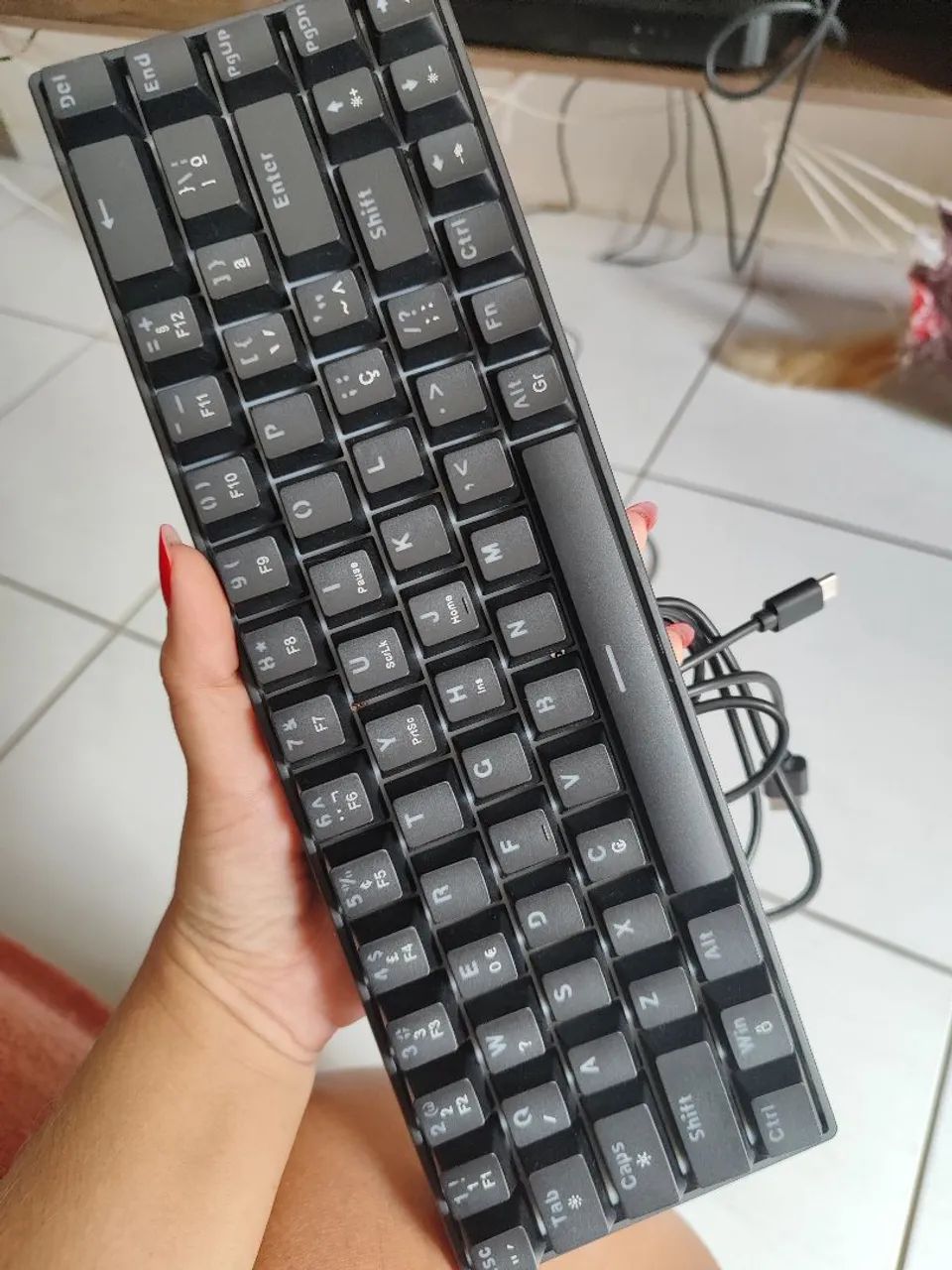Teclado Goojodoq 60% switch red