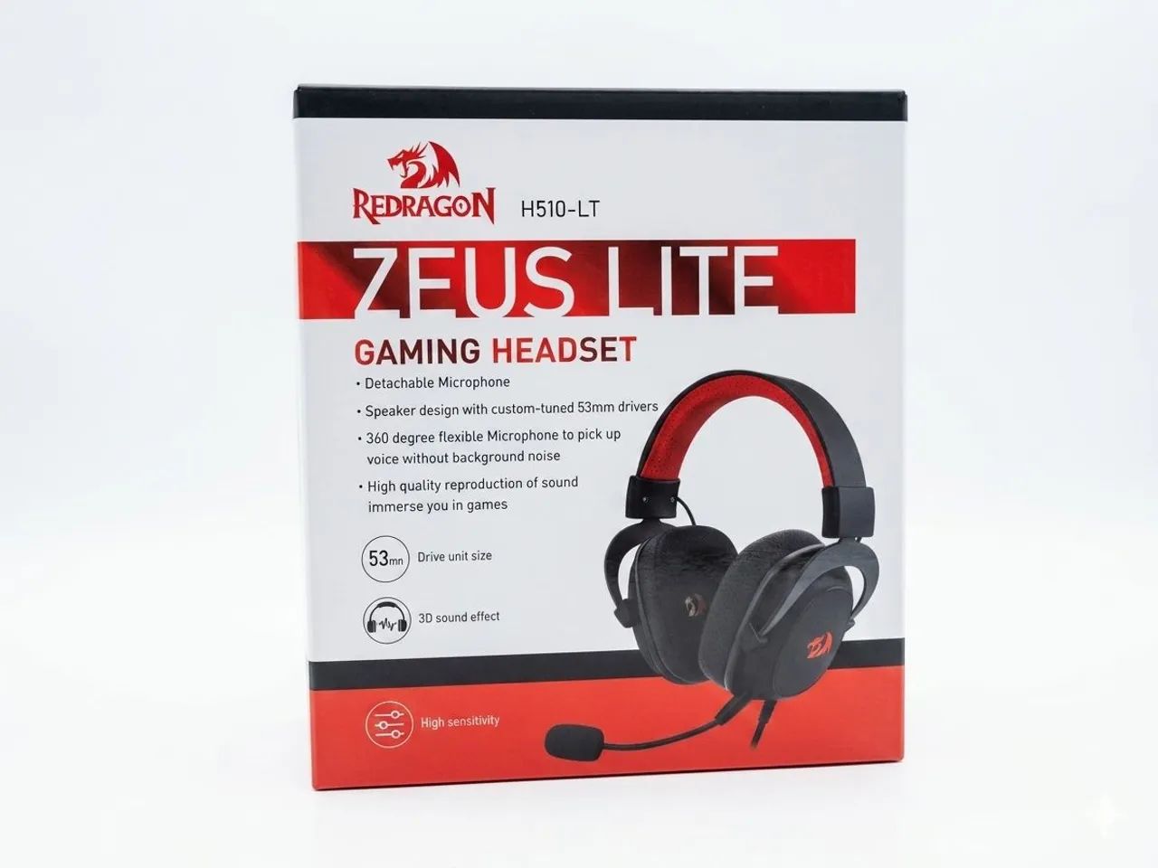 Headset Redragon Zeus Lite com Microfone destacável Gamer P3