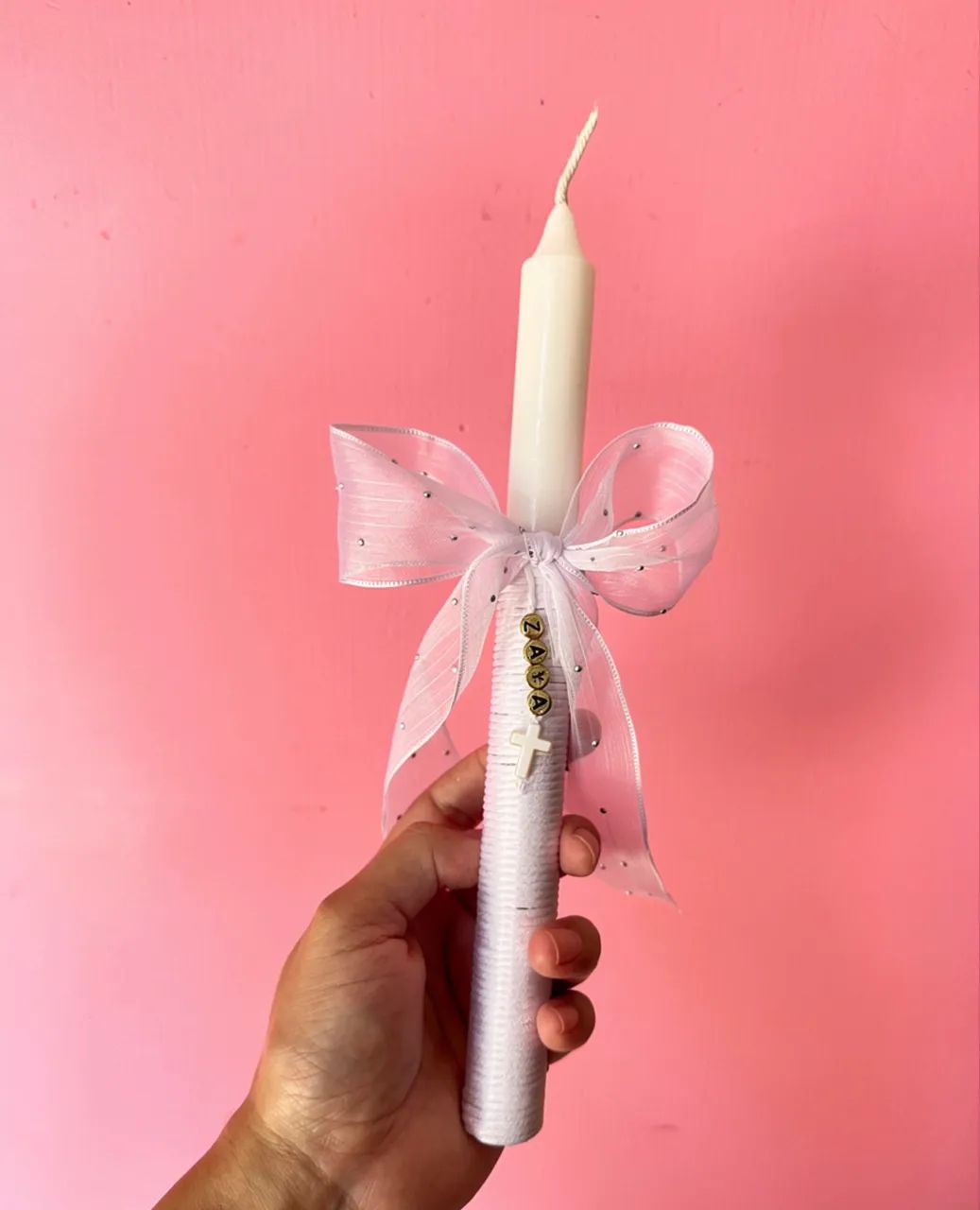 Vela personalizada para batizado comunhão e crisma  - Foto 2