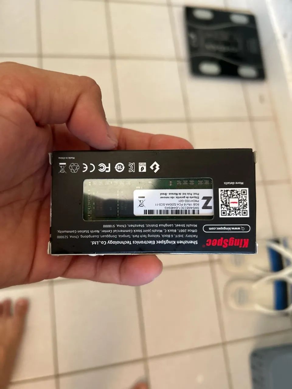 Memória DDR4 8 GB para notebook