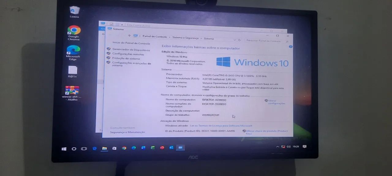 Computador completo i5 4gigas monitor 24 polegadas  - Foto 3