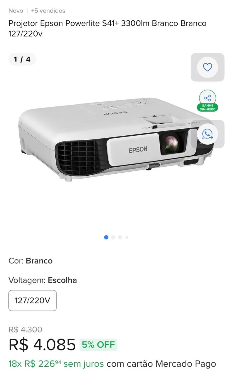 Datashow Epson S41+ - Foto 5