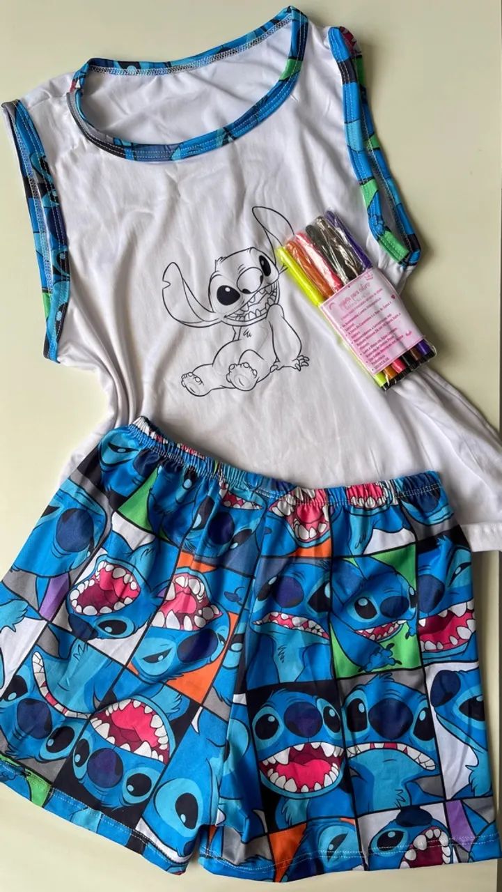 Pijama infantil para colorir  - Foto 4