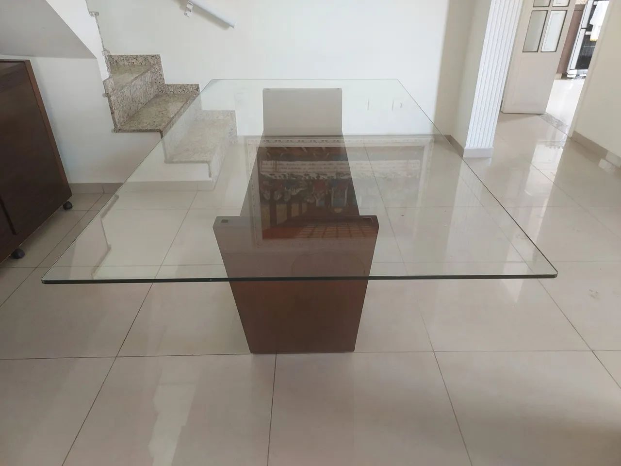 Mesa com tampo de vidro design moderno - Foto 2