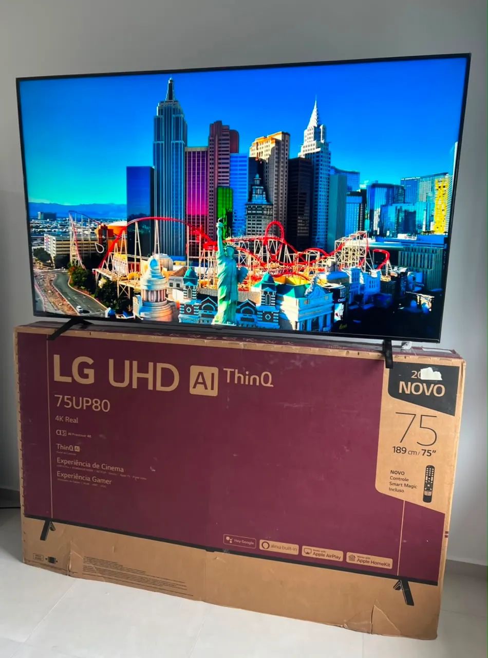 (PEGO TV MENOR ) SMART TV 75 Polegadas 4K UHD LG - Foto 3