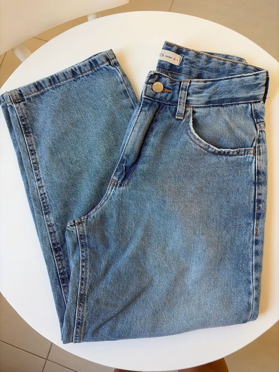 Calça jeans 12 ( veste 34/ 36) forma grande 