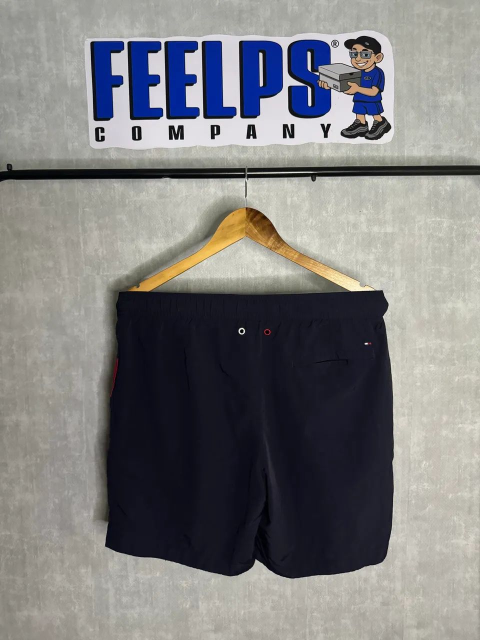 bermuda tommy hilfiger azul marinho  - Foto 3