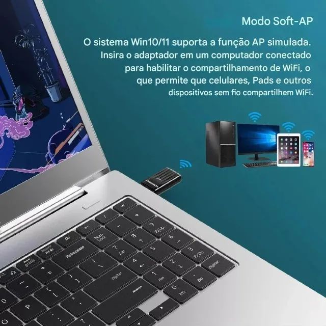 Adaptador Wifi 6 e Bluetooth Comfast - Foto 3
