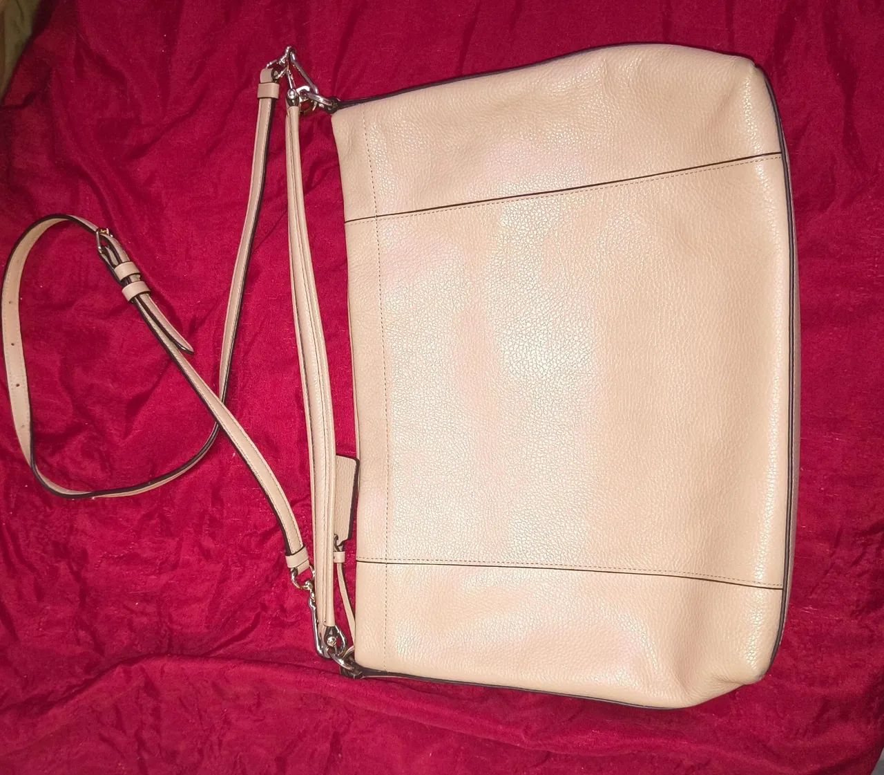 bolsa coach scout hobo couro bege - Foto 2
