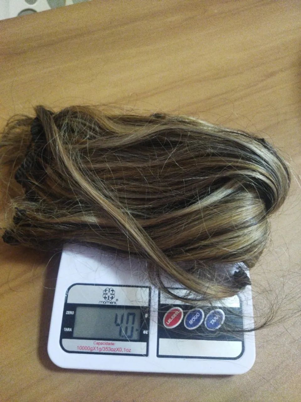 Cabelo humano, mechado, 42 cm - Foto 3