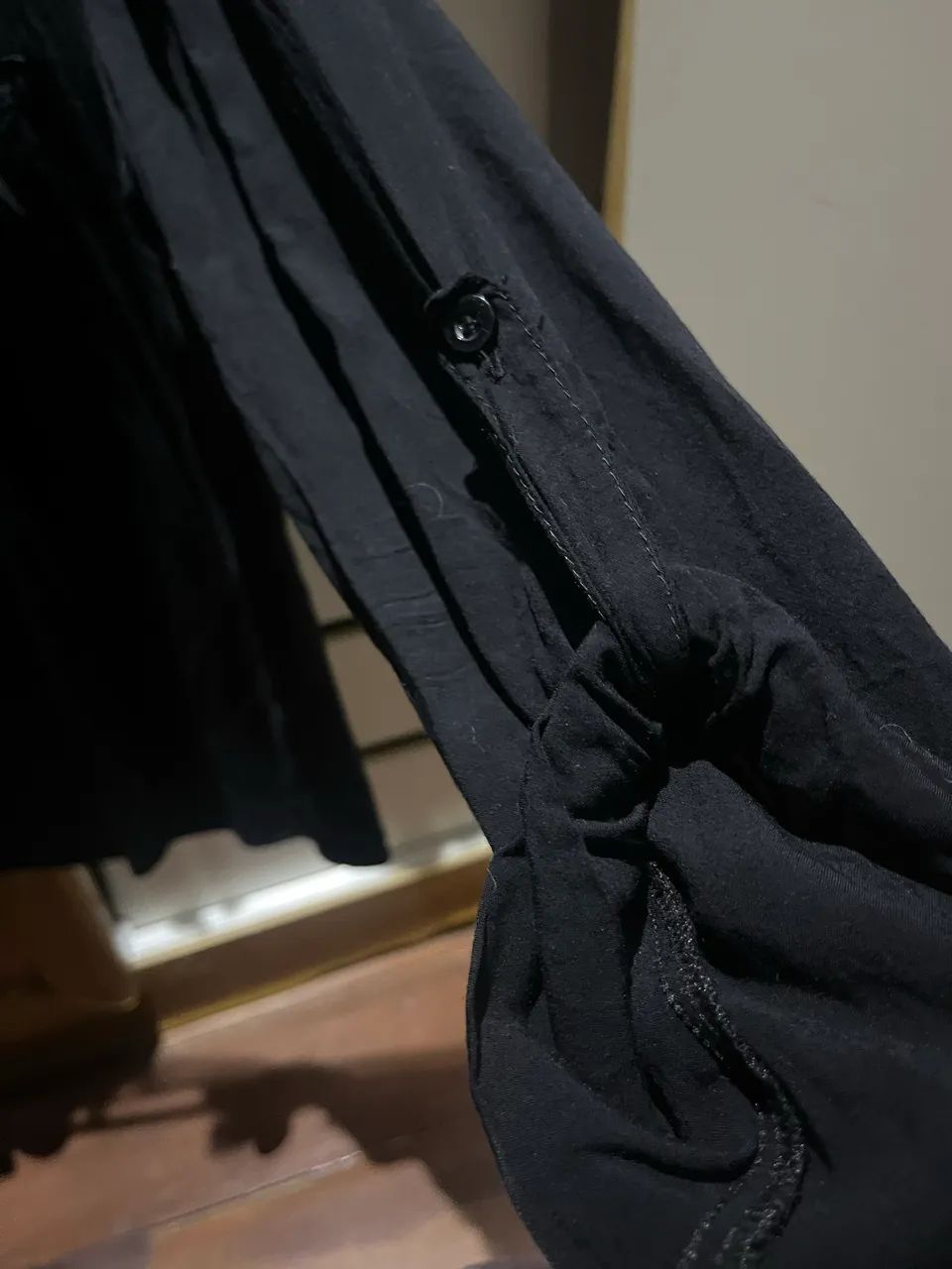 Camisa preta de viscose - Foto 5