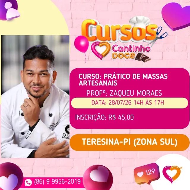 Curso de Massas Artesanais (macarrão)
