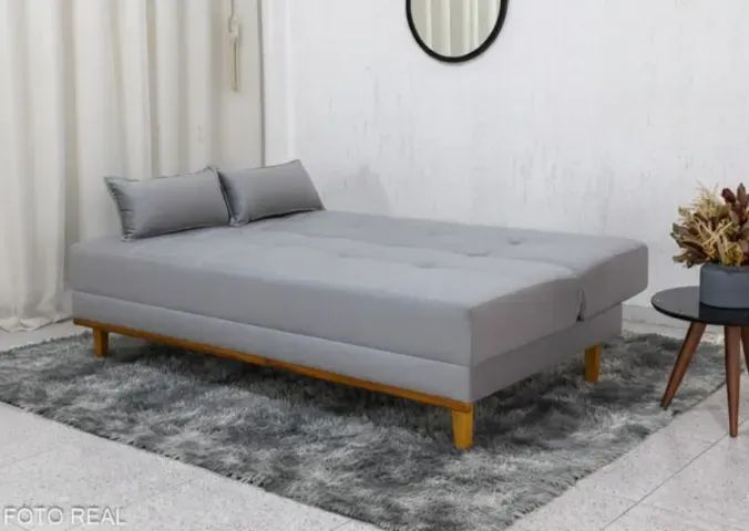 Sofá Cama Aurora Cinza Novo - Foto 5