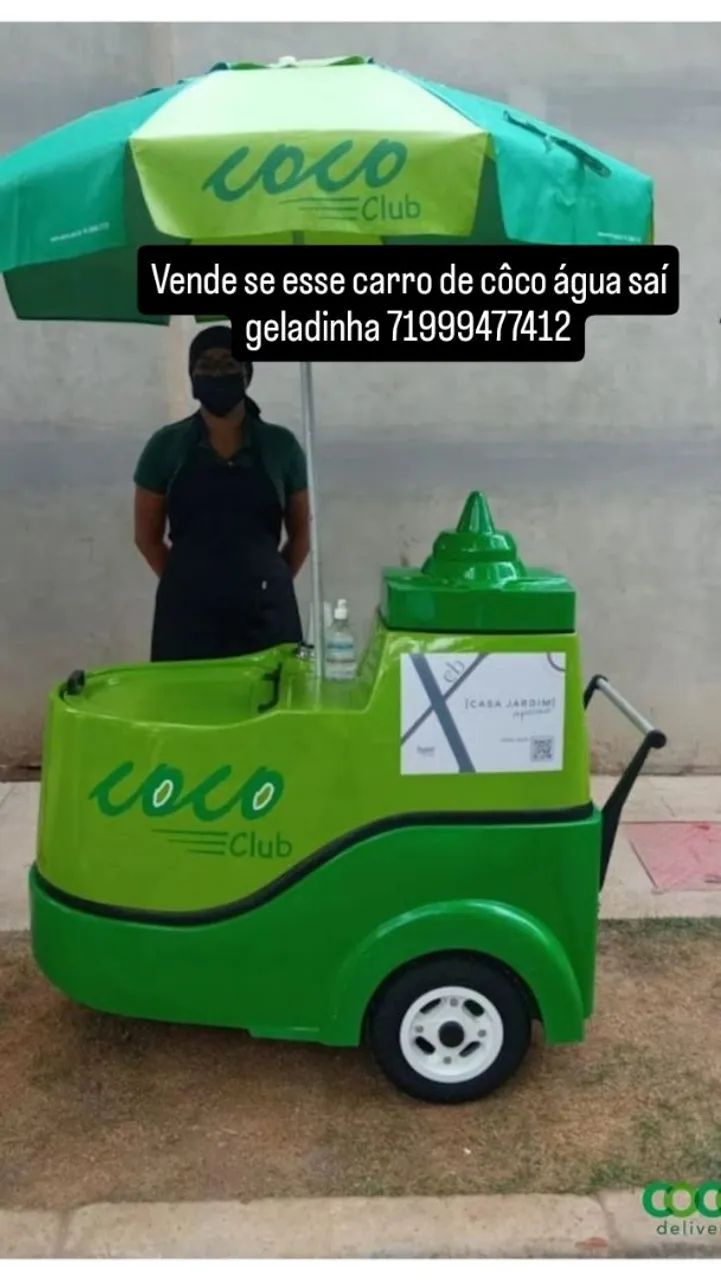 Carro de lanche e coco 