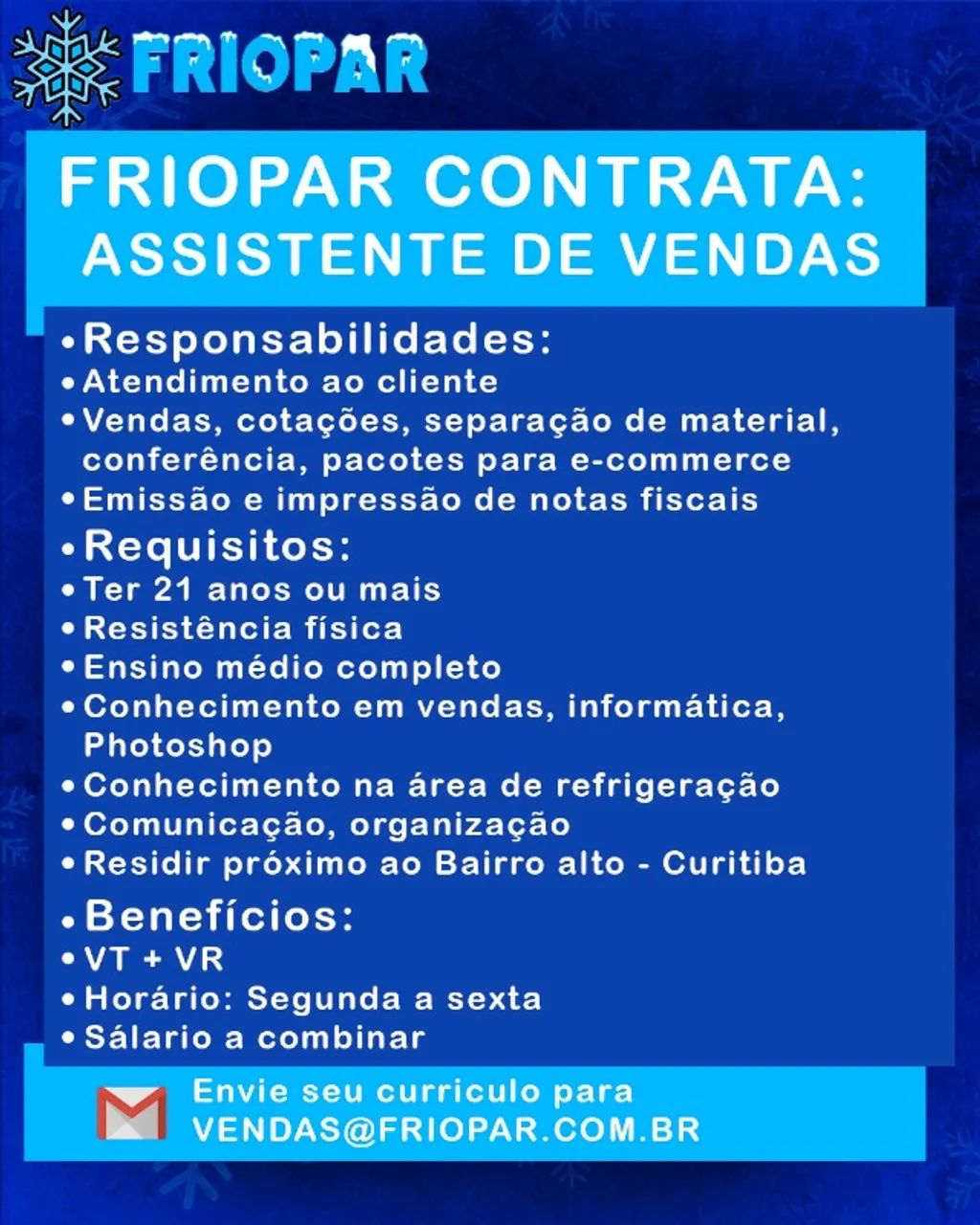 Assistente de vendas
