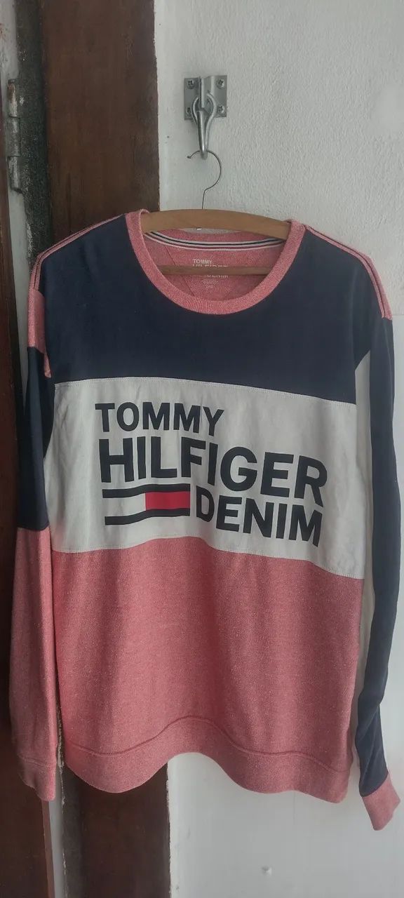 Camisa de manga da Tommy Hilfiger original 