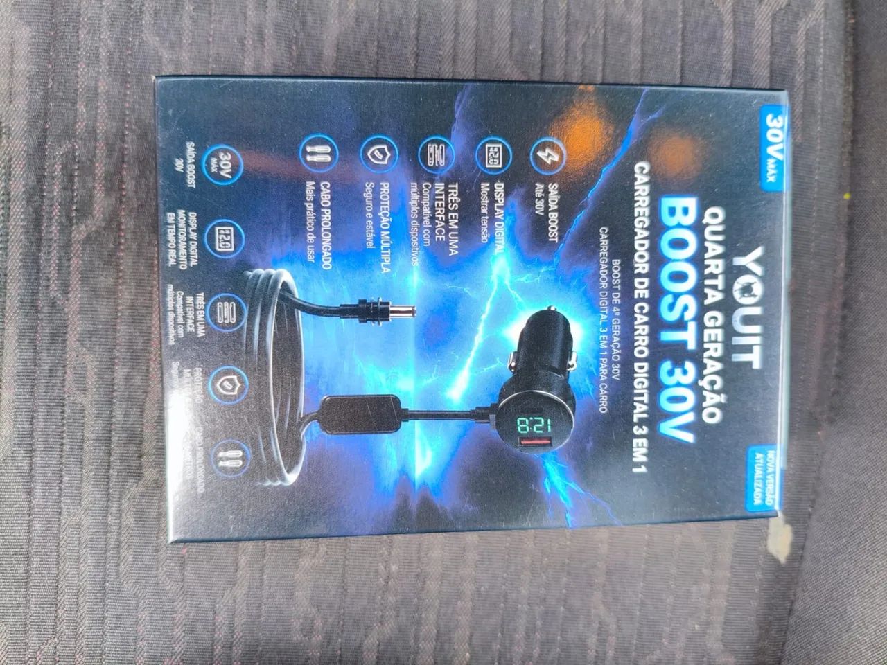 Cabo Starlink 30v veicular 3 em 1 com conversor 30v/ USB C USB A - Foto 2