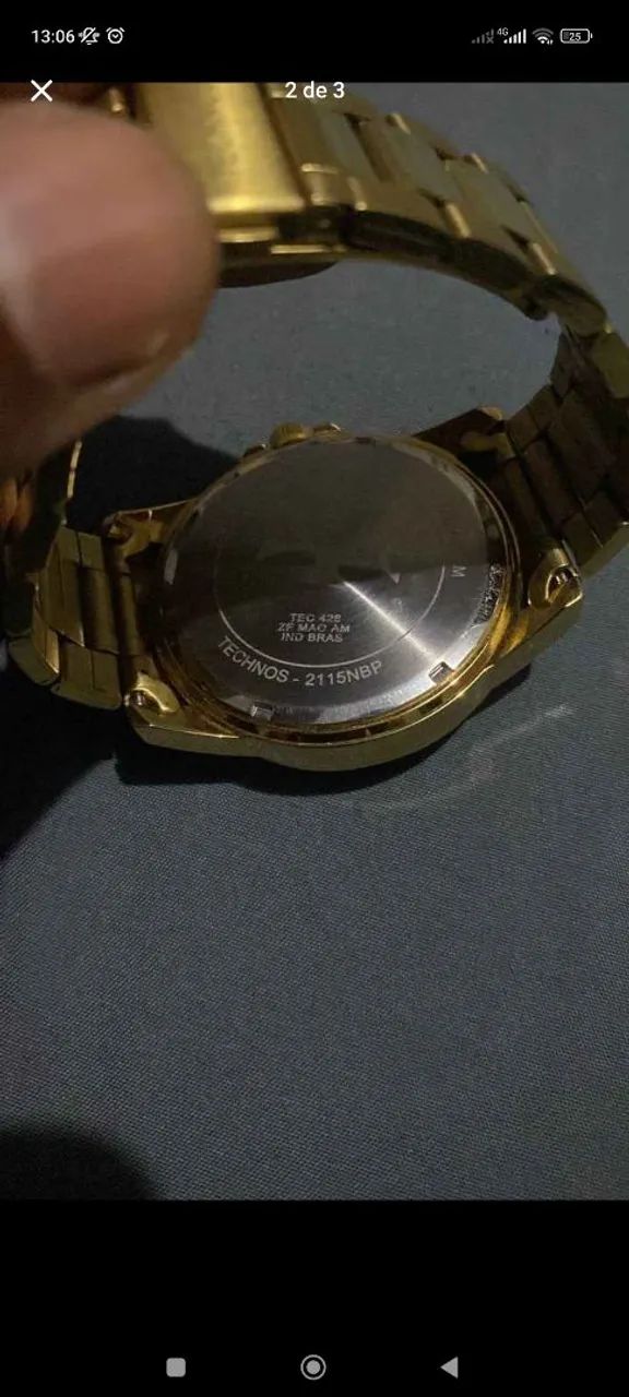 Relógio technos dourado zero  - Foto 2