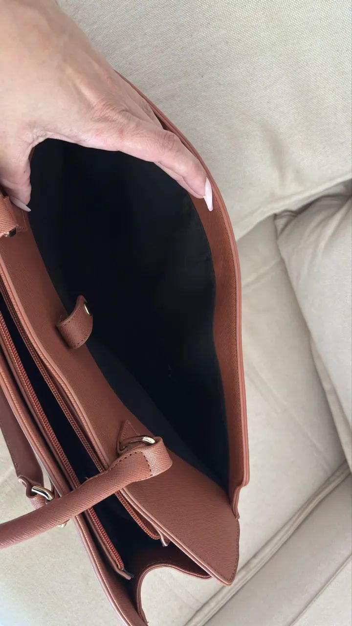 Bolsa couro fake para notebook - Foto 3