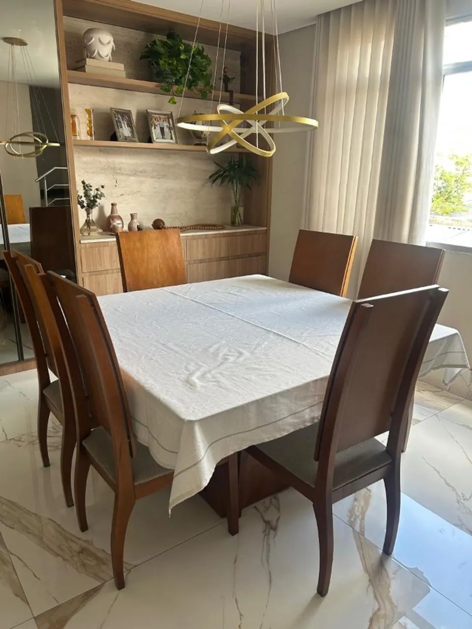 Mesa MADEIRA MACIÇA Jantar com 6 cadeiras - Foto 4