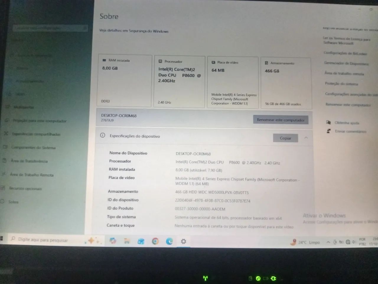 Notebook lenovo Tinkapad T400