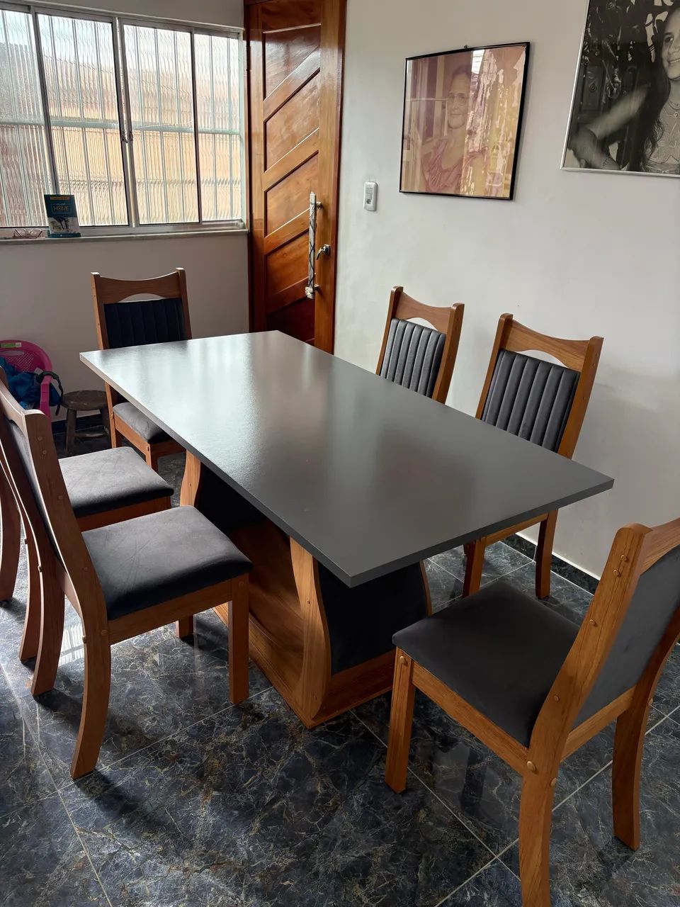 Mesa com 6 cadeiras 1,70x80 nunca usada!